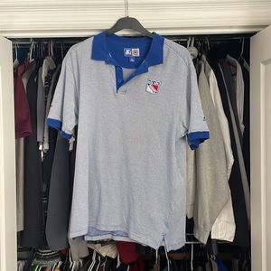 New York rangers golf tee polo starter size large